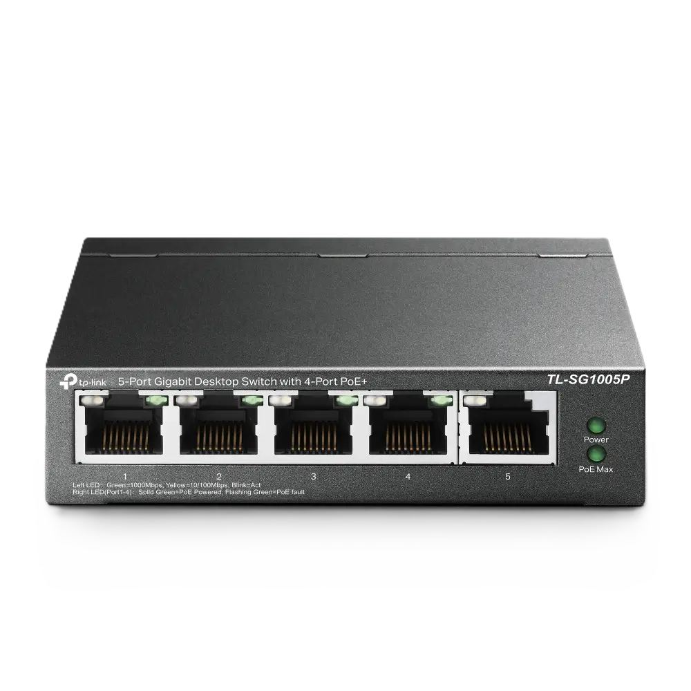 سوئیچ گیگابیتی 5پورت دسکتاپ و PoE تی پی لینک TL-SG1005P