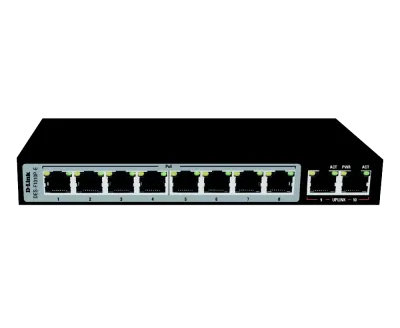 سوئیچ شبکه مگابیتی 10 پورت PoE دی لینک مدل DES-F1010P-E