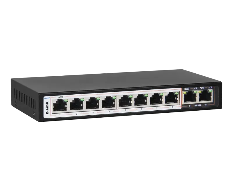 سوئیچ شبکه گیگابیتی 10 پورت PoE دی لینک مدل DGS-F1010P-E - تصویر 2