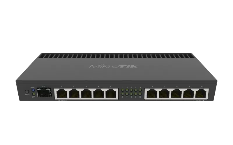 روتر شبکه 10 پورت گیگابیتی میکروتیک RB4011iGS+RM