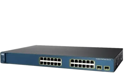 سوئیچ مدیریتی 24 پورت مگابیتی POE سیسکو WS-C3560-24PS-S
