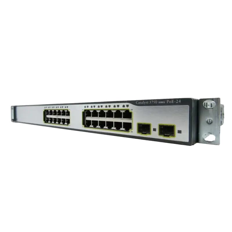 سوئیچ مدیریتی 24 پورت مگابیتی POE سیسکو WS-C3750-24PS-S - تصویر 3