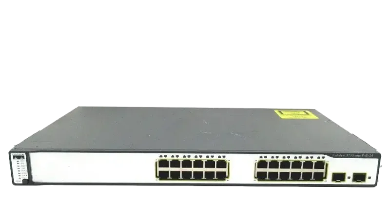 سوئیچ مدیریتی 24 پورت مگابیتی POE سیسکو WS-C3750-24PS-S - تصویر 2