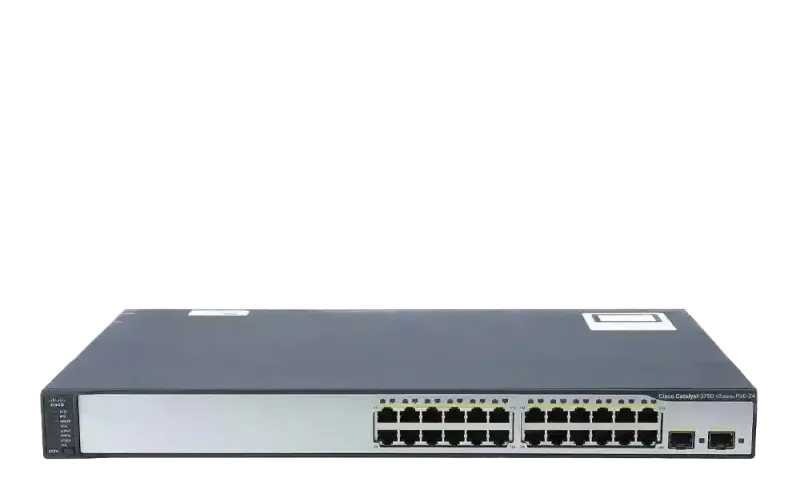 سوئیچ مدیریتی 24 پورت مگابیتی POE سیسکو مدلWS-C3750V2-24PS-S - تصویر 2