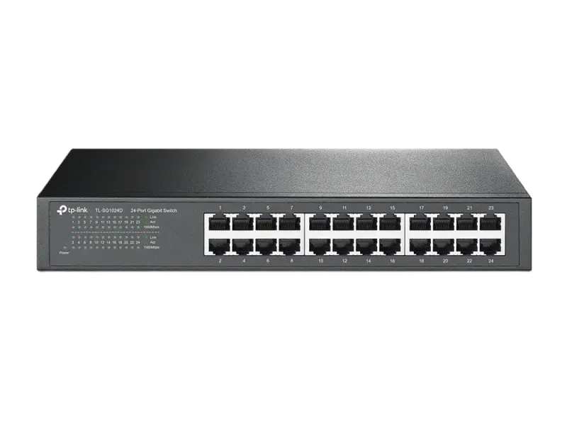 سوئیچ گیگابیتی 24 پورت و رکمونت تی پی لینک مدل TL-SG1024D