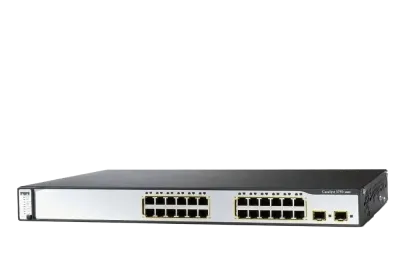سوئیچ مدیریتی 24 پورت مگابیتی سیسکو مدل WS-C3750-24TS-S