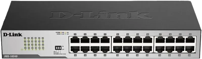 سوئیچ غیرمدیریتی 24 پورت گیگابیتی دی لینک مدل DGS-1024D