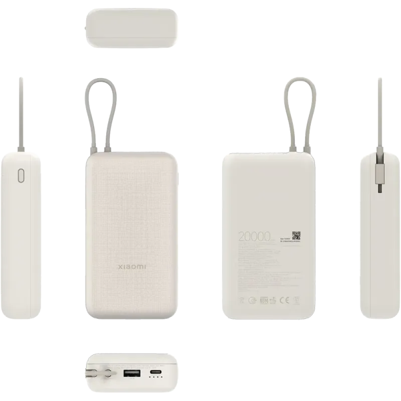 پاوربانک شیائومی 33 وات Redmi PB2030MI ظرفیت 20000 با کابل - تصویر 6