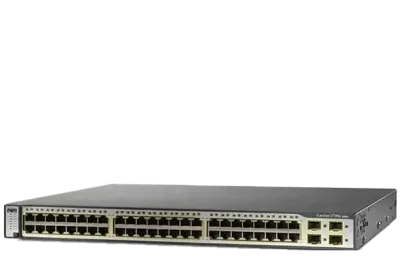 سوئیچ مدیریتی 48 پورت مگابیتی POE سیسکو مدل WS-C3750-48PS-S