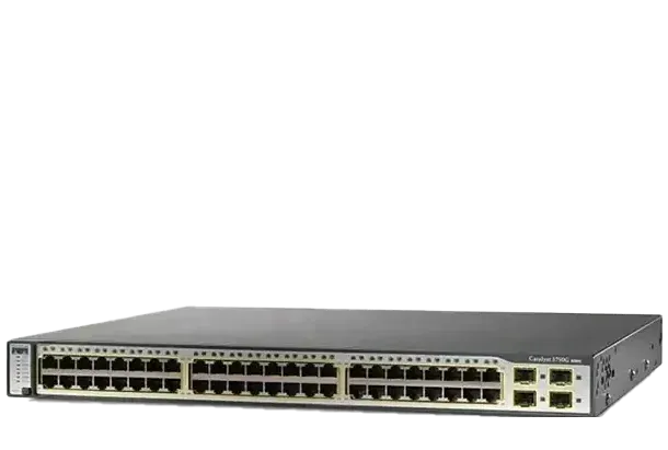 سوئیچ مدیریتی 48 پورت مگابیتی POE سیسکو مدل WS-C3750-48PS-S