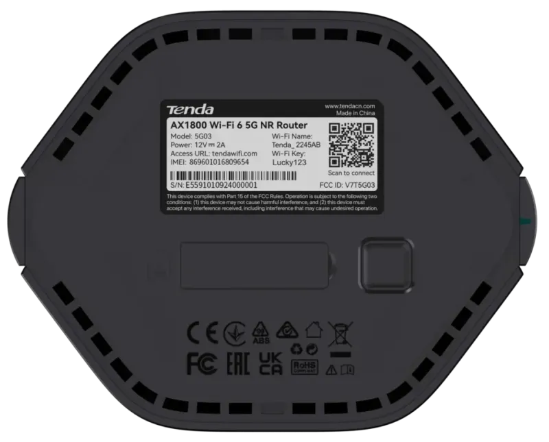 مودم روتر 4G/5G/TD-LTE بی‌سیم و دوباند AX1800 تندا 5G03 - تصویر 4