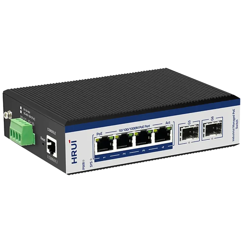 سوئیچ صنعتی 4 پورت گیگابیتی POE اچ آر یو آی HR600-AFGM-42S - تصویر 3