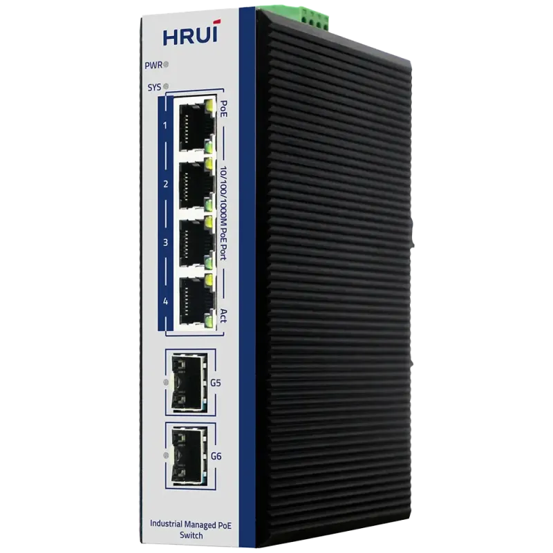 سوئیچ صنعتی 4 پورت گیگابیتی POE اچ آر یو آی HR600-AFGM-42S - تصویر 4