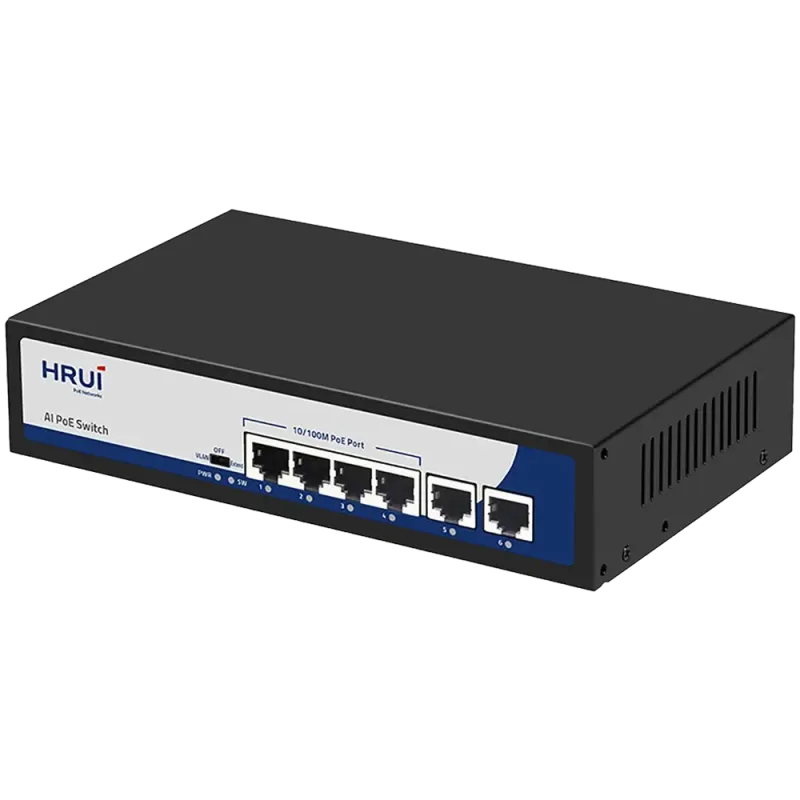 سوئیچ غیرمدیریتی 4 پورت مگابیتی POE اچ آر یو آی HR900-AF-42N - تصویر 2