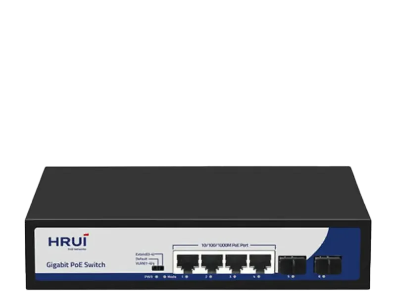 سوئیچ گیگابیتی 4 پورت POE اچ آر یو آی HR900-AFG-42NS-120 - تصویر 2