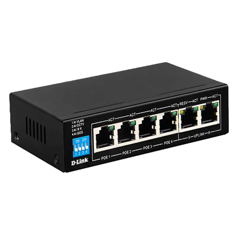 سوئیچ غیرمدیریتی 6 پورت گیگابیتی POE دی لینک DGS-F1006P-E - تصویر 3