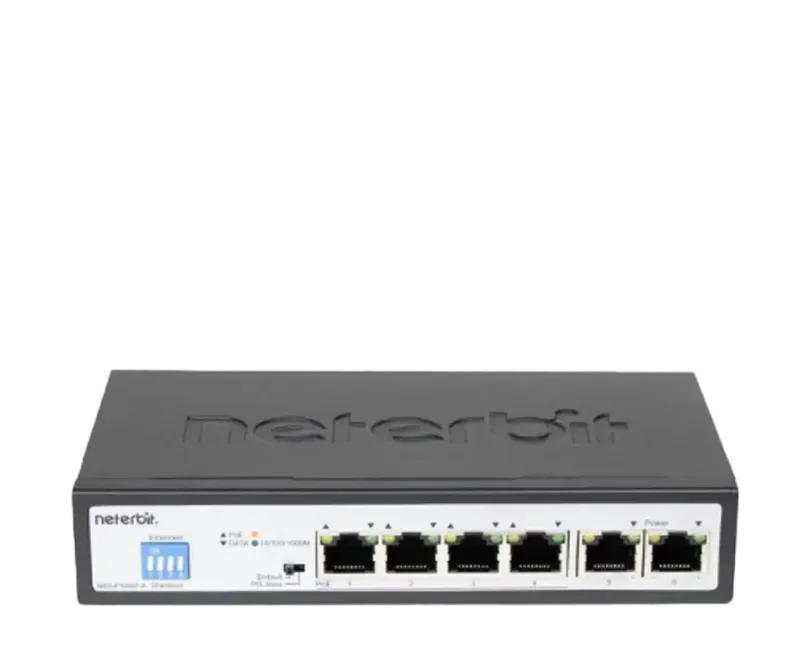 سوئیچ غیرمدیریتی 6 پورت گیگابیتی POE نتربیت NGS-F1006P-A