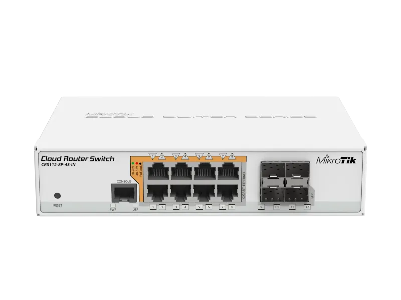 روتر سوئیچ 8 پورت گیگابیتی میکروتیک مدل CRS112-8P-4S-IN - تصویر 2