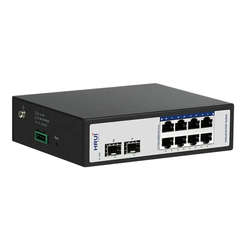 سوئیچ صنعتی 8 پورت گیگابیتی POE اچ آر یو آی HR500-AFG-82S - تصویر 2