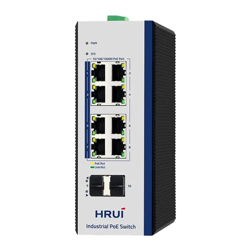سوئیچ صنعتی 8 پورت گیگابیتی POE اچ آر یو آی HR600-AFGM-82S - تصویر 3