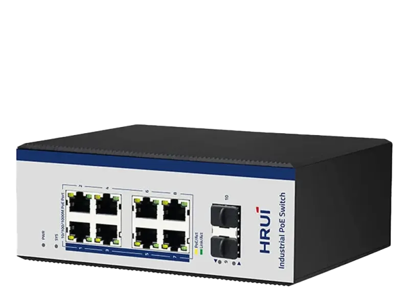 سوئیچ صنعتی 8 پورت گیگابیتی POE اچ آر یو آی HR600-AFGM-82S - تصویر 2