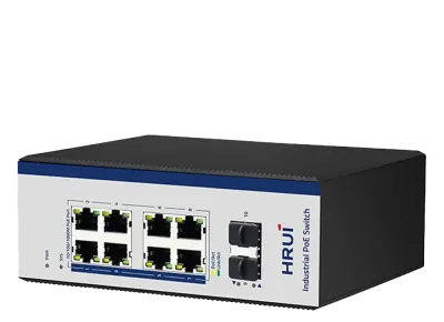 سوئیچ صنعتی 8 پورت گیگابیتی POE اچ آر یو آی HR600-AFGM-82S