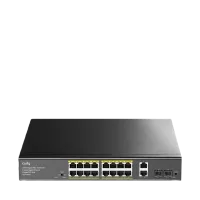 سوئیچ گیگابیت 16 پورتPoE و 2 پورتSFP و رکمونت کودی GS1018PS2