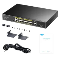 سوئیچ گیگابیت 16 پورتPoE و 2 پورتSFP و رکمونت کودی GS1018PS2 - تصویر 4