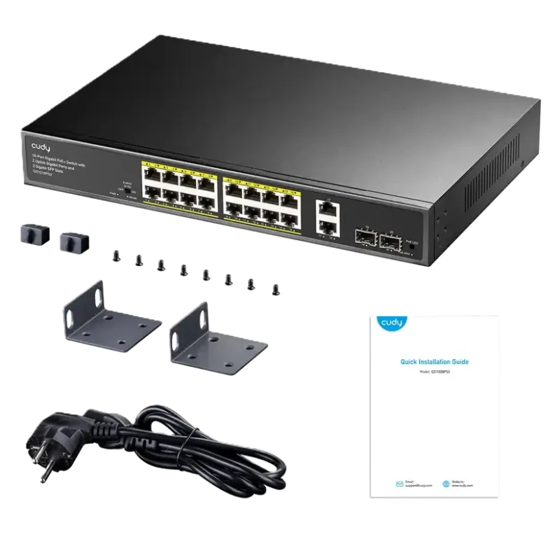 سوئیچ گیگابیت 16 پورتPoE و 2 پورتSFP و رکمونت کودی GS1018PS2 - تصویر 4