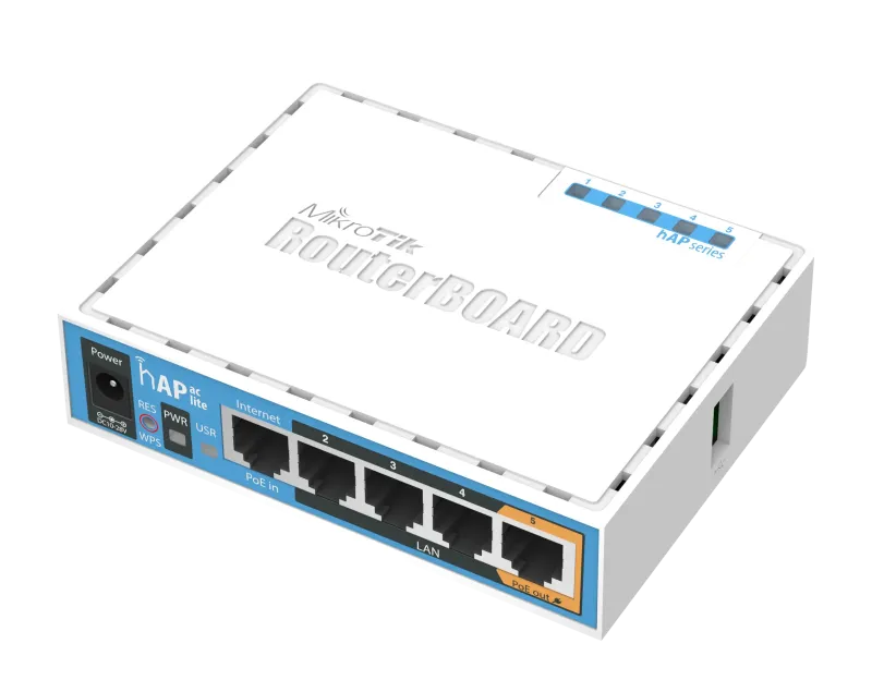 روتر و اکسس پوینت دوباند و AC750 میکروتیک hAP ac lite - تصویر 3