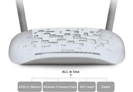 مودم روتر +ADSL2 بی‌سیم N300 تی پی لینک مدل TD-W8961N - تصویر 4
