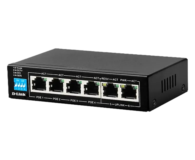 سوئیچ مگابیتی 6 پورت PoE و دسکتاپ دی لینک DES-F1006P-E - تصویر 3