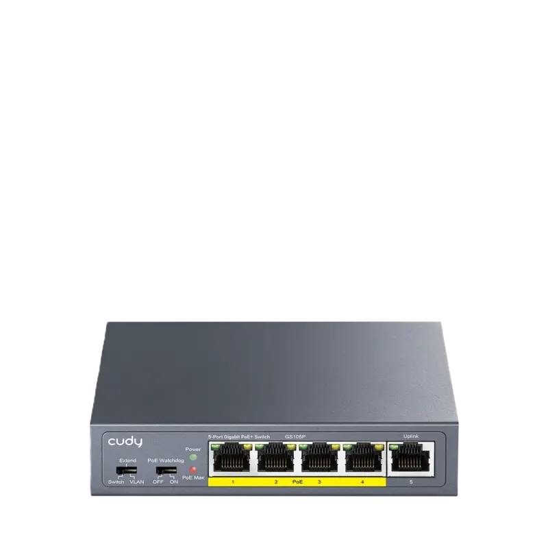 سوئیچ گیگابیتی 5 پورت +POE و دسکتاپ کودی مدل GS105P