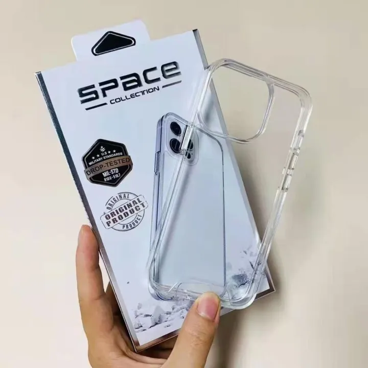 قاب پشت طلق دور ژله ای ایفون 16 پرومکس مدل Space Collection