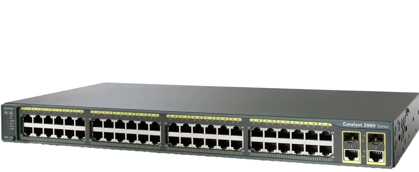 سوئیچ مدیریتی 48 پورت گیگابیتی سیسکو مدل WS-C2960-48PST-L