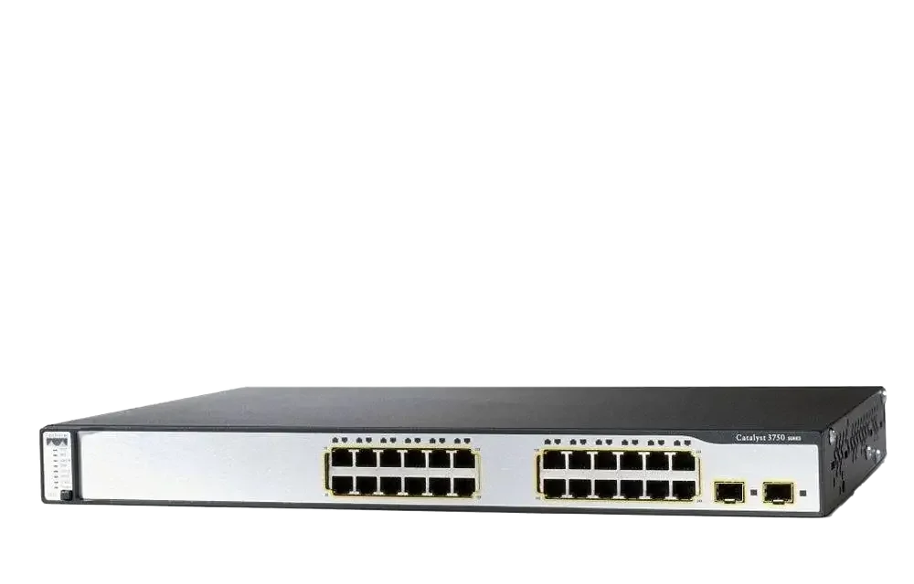 سوئیچ مدیریتی 24 پورت مگابیتی سیسکو مدل WS-C3750-24TS-S