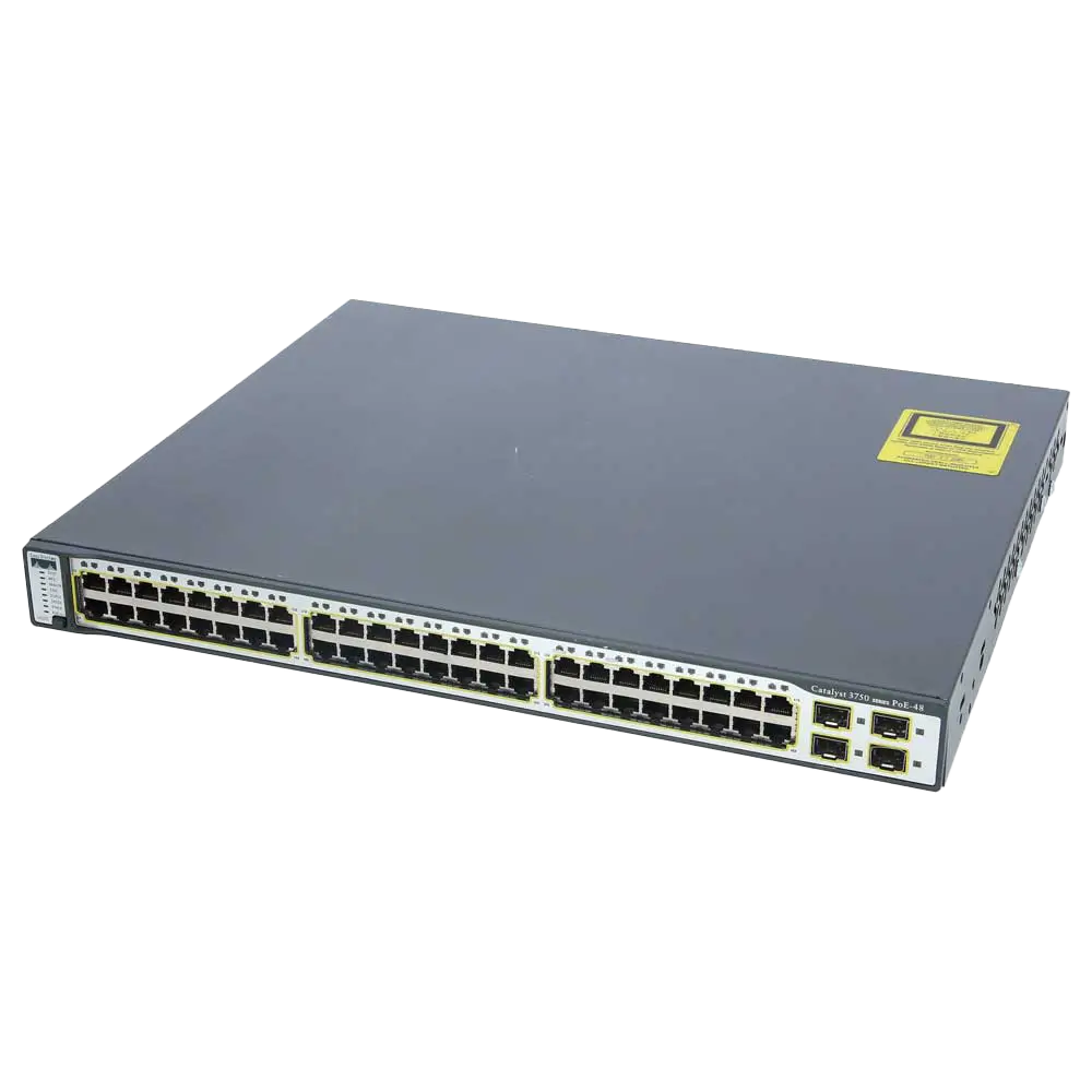 سوئیچ مدیریتی 24 پورت مگابیتی POE سیسکو مدل WS-C3750-48PS-S