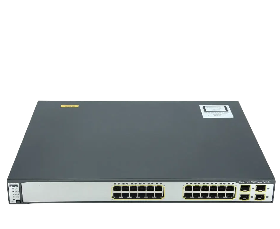سوئیچ مدیریتی 24 پورت گیگابیتی سیسکو مدل WS-C3750G-24PS-S