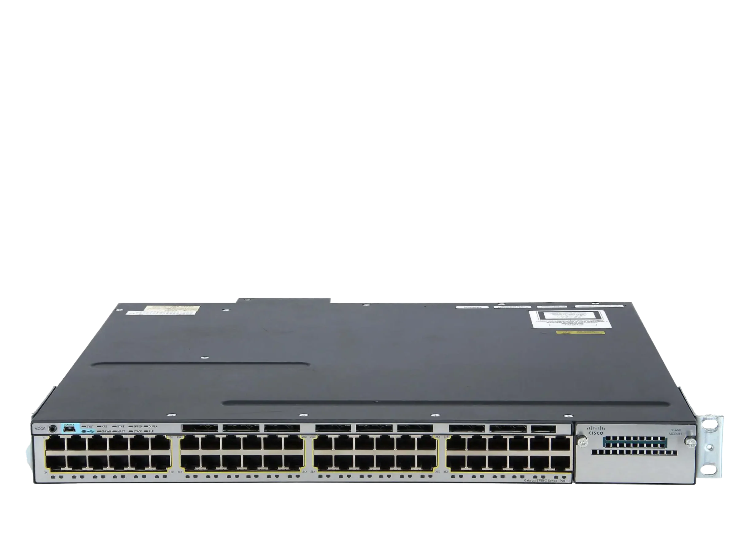سوئیچ مدیریتی 48 پورت گیگابیتی POE سیسکو WS-C3750X-48P-S
