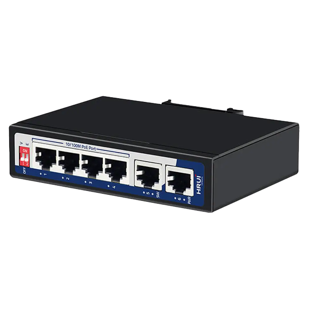 سوئیچ صنعتی 4 پورت مگابیتی POE اچ آر یو آی HR500-AF-42