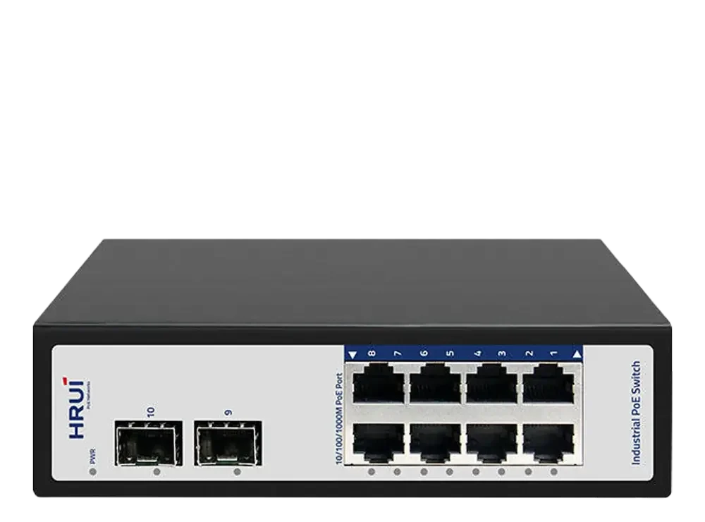 سوئیچ صنعتی 8 پورت گیگابیتی POE اچ آر یو آی HR500-AFG-82S