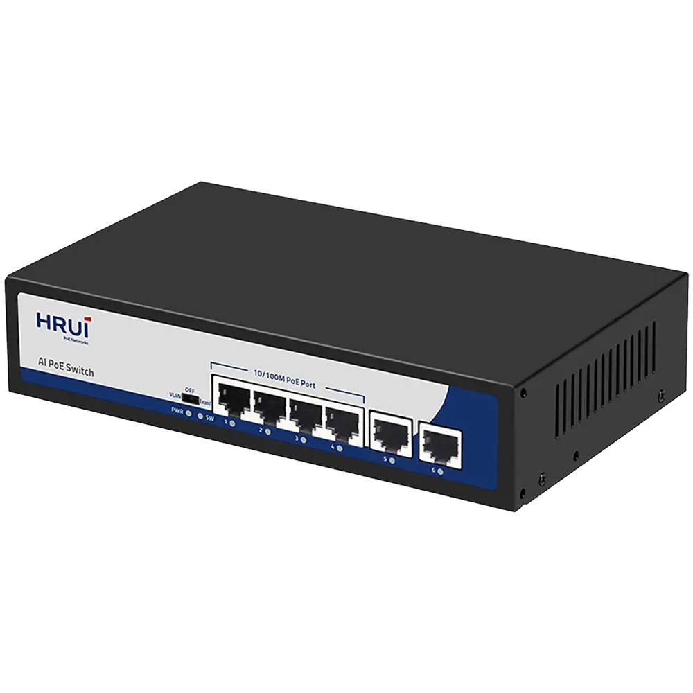 سوئیچ غیرمدیریتی 4 پورت مگابیتی POE اچ آر یو آی HR900-AF-42N