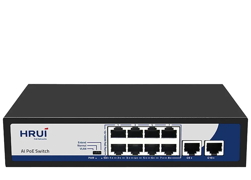 سوئیچ غیرمدیریتی 8 پورت مگابیتی POE اچ آر یو آیHR900-AF-82GN