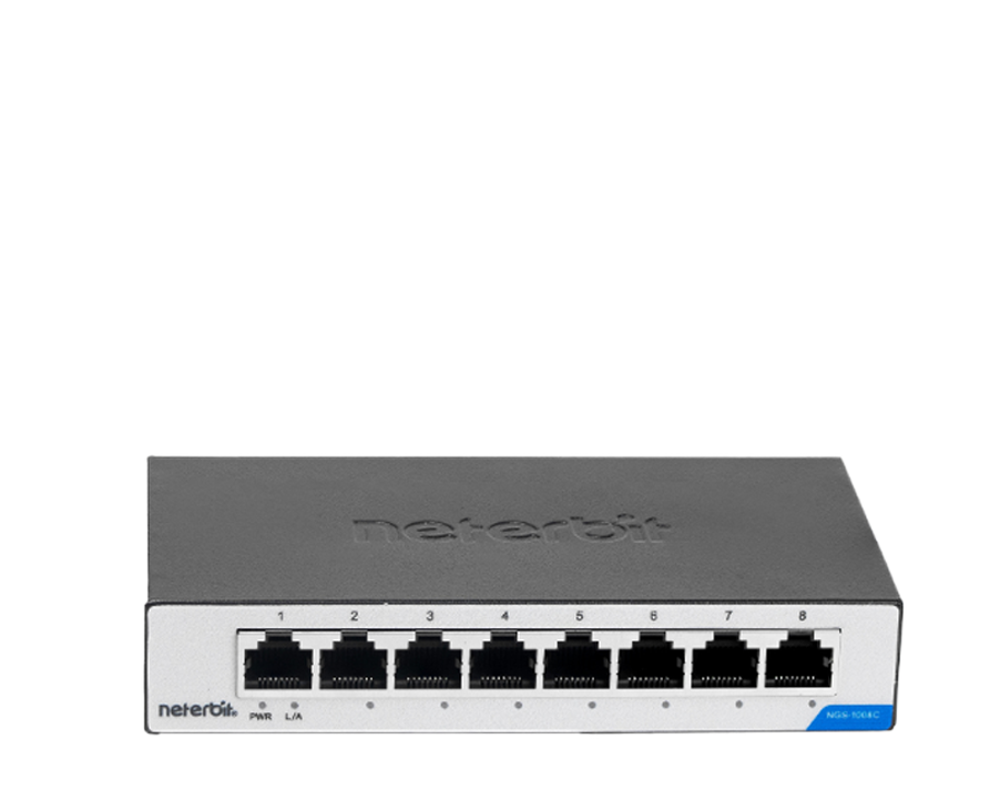 سوئیچ غیرمدیریتی 8 پورت گیگابیتی نتربیت مدل NGS-1008A