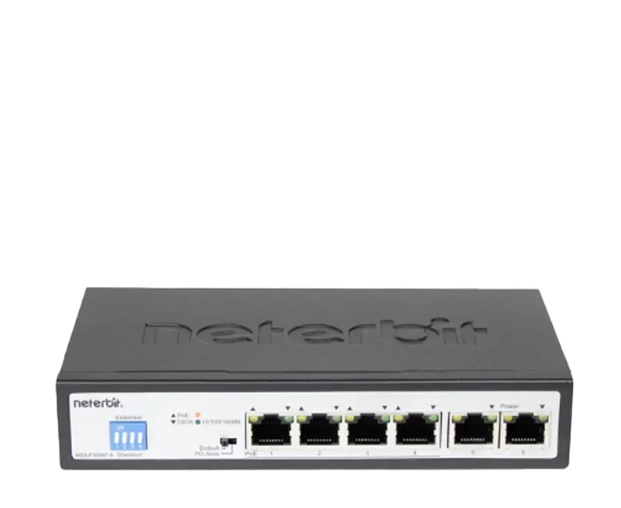 سوئیچ غیرمدیریتی 6 پورت گیگابیتی POE نتربیت NGS-F1006P-A