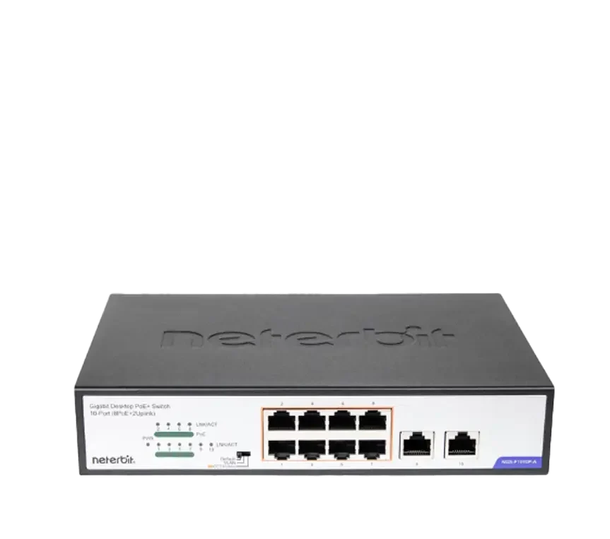 سوئیچ غیرمدیریتی 10 پورت گیگابیتی POE نتربیت NGS-F1010P-A