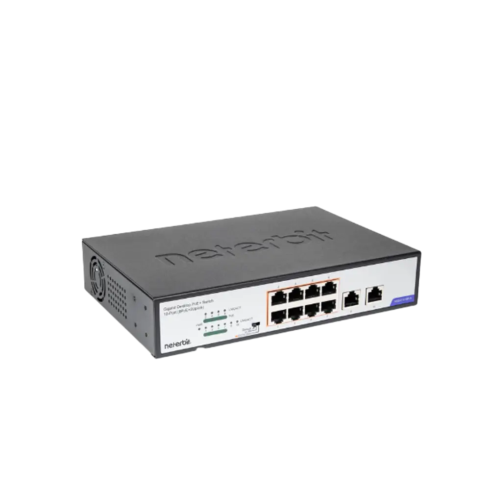 سوئیچ غیرمدیریتی 10 پورت گیگابیتی POE نتربیت NGS-F1010P-A