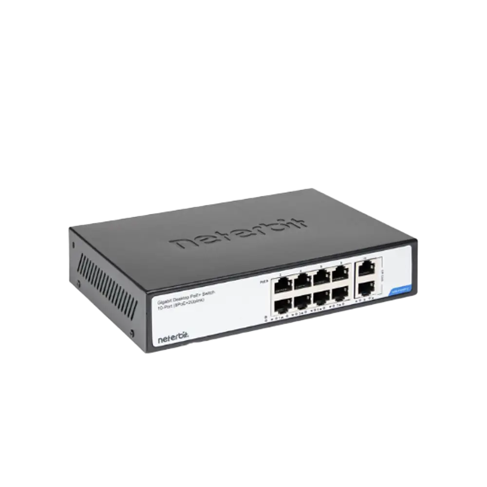 سوئیچ غیرمدیریتی 10 پورت گیگابیتی POE نتربیت NGS-F1010P-C