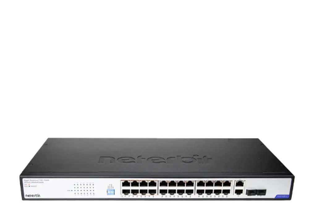 سوئیچ غیرمدیریتی 28 پورت گیگابیتی POE نتربیت NGS-F1028P-A