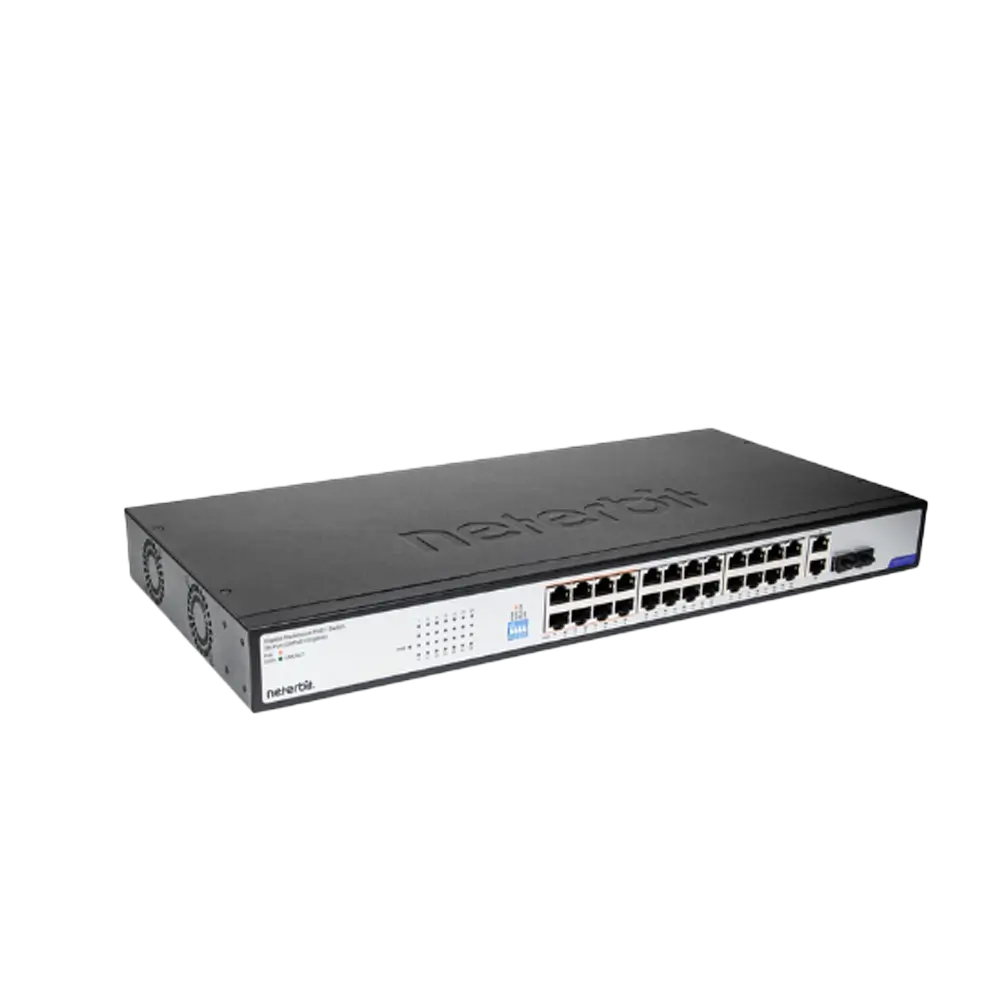 سوئیچ غیرمدیریتی 28 پورت گیگابیتی POE نتربیت NGS-F1028P-A